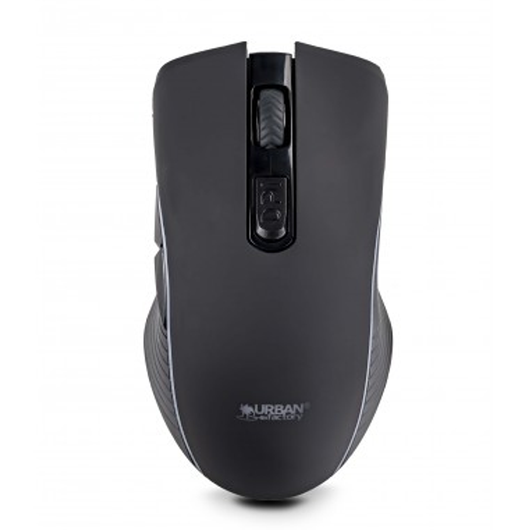 Urban Factory Onlee Raton Bluetooth 2.4Ghz - 1000-2400dpi - Bateria Recargable de 280mAh - 6 Botones - Uso Ambidiestro - Color Negro 1