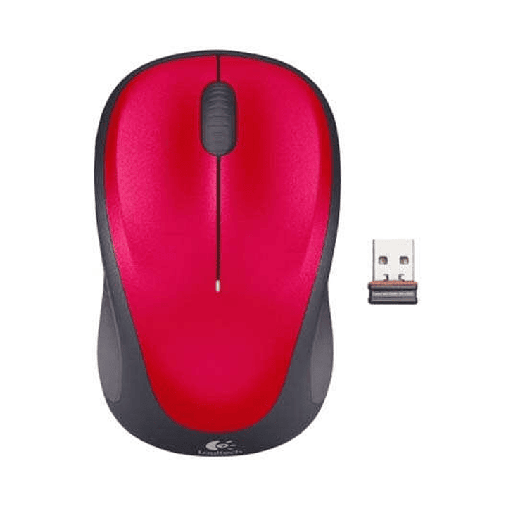 Logitech M235 Raton Inalambrico 1000dpi - 3 Botones - Uso Ambidiestro - Color Rojo 1