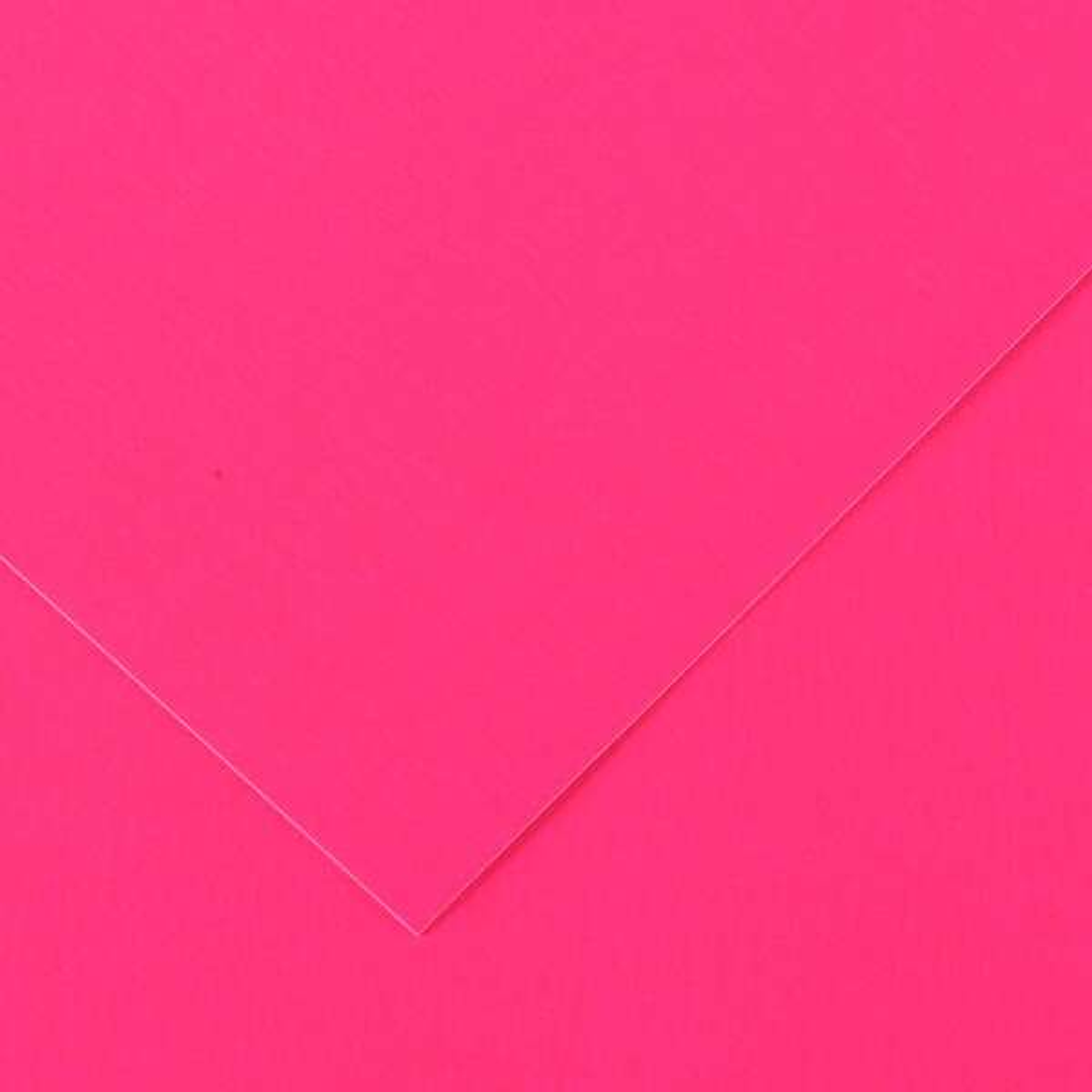 Canson Guarro Pack de 25 Cartulinas Iris de 185g - 50x65cm - Color Fucsia Fluo 1