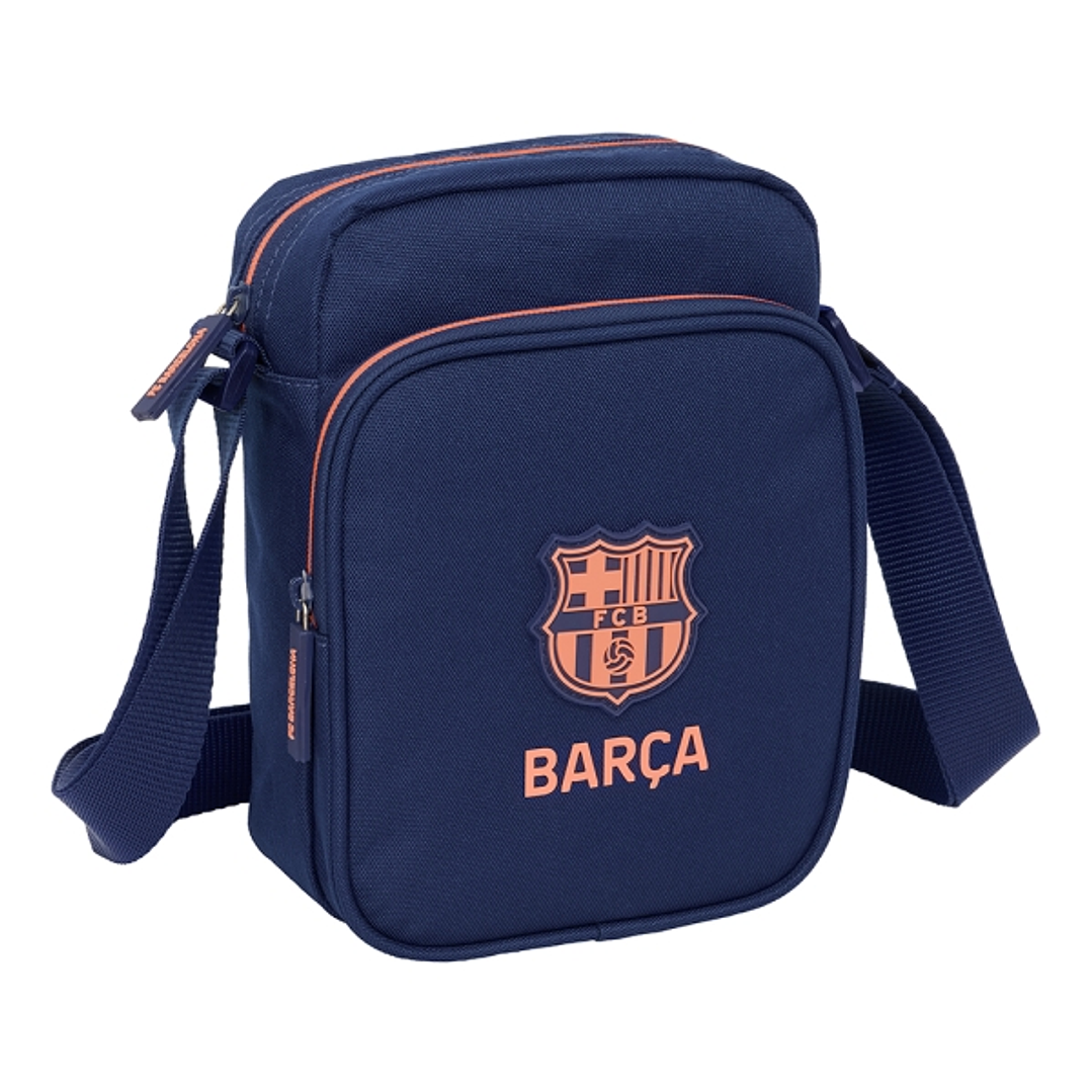 Safta F.C.Barcelona 2ª Equipacion Bandolera - Cremallera - Bolsillo Frontal - Bandolera Ajustable - Compartimento Trasero con Velcro - 2L - 160x60x220 1