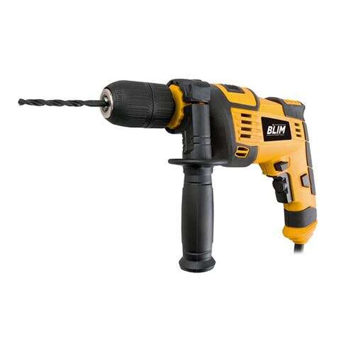 Blim Taladro Percutor 810W - Velocidad Regulable 0-3000rpm - Portabrocas de 13mm sin Llave - Boton de Bloqueo - Incluye Maletin con Accesorios 1