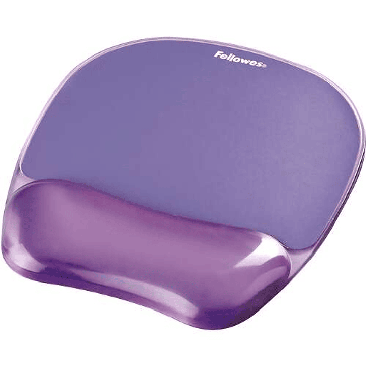 Fellowes Crystal Alfombrilla con Reposamuñecas de Gel - Resistente a las Manchas - 20x23cm - Color Violeta 1