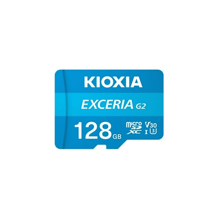 Kioxia Exceria G2 Tarjeta Micro SDXC 128GB UHS-III A1 V30 Clase 10 con Adaptador 1