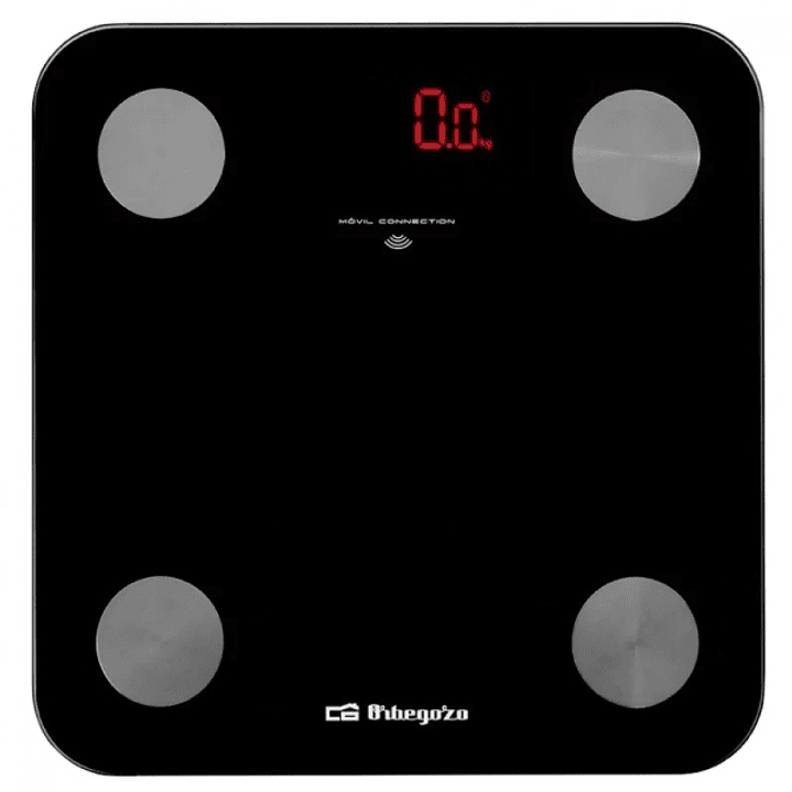 Orbegozo PB 3000 Bascula Electronica de Baño - Diseño de Cristal - Pantalla LED - Activacion Tactil - Capacidad 180kg - Indicador de Energia y Sobreca 1