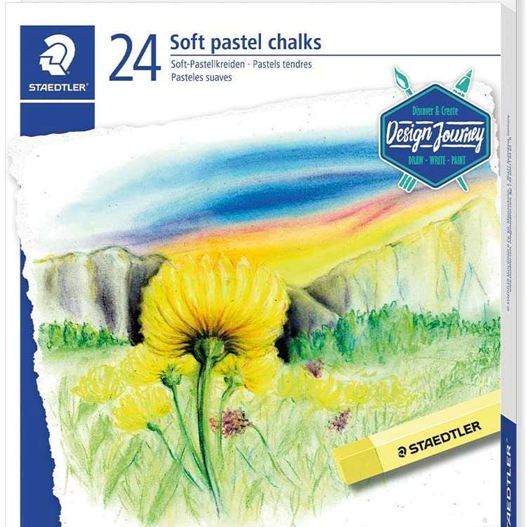 Staedtler 2430 Pack de 24 Pasteles Suaves - Excelentes para Mezclar Colores - Resistencia a la Luminosidad - Colores Surtidos 1