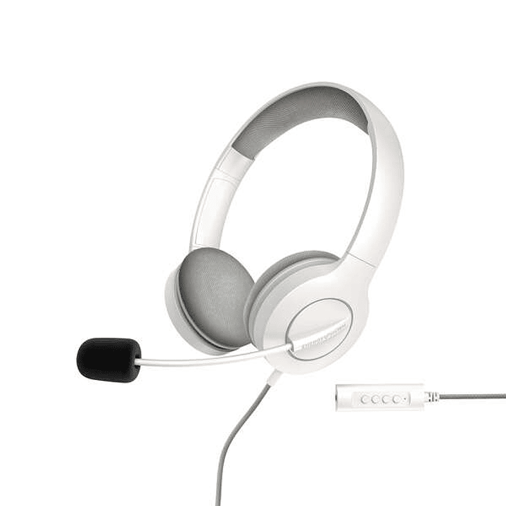 Energy Sistem Auriculares Office 3 - USB y 3.5mm Plug - Control de Volumen y Silencio - Brazo Retractil Microfono - Color Blanco 1