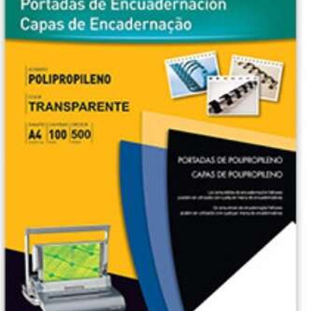 Fellowes Pack de 100 Portadas de Polipropileno A4 - 500 Micras - Acabado de Calidad - Color Transparente 1