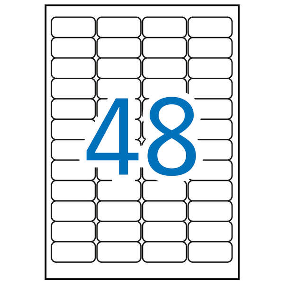 Apli Etiquetas Blancas de Seguridad 45.7 x 21.2mm 10 Hojas 1