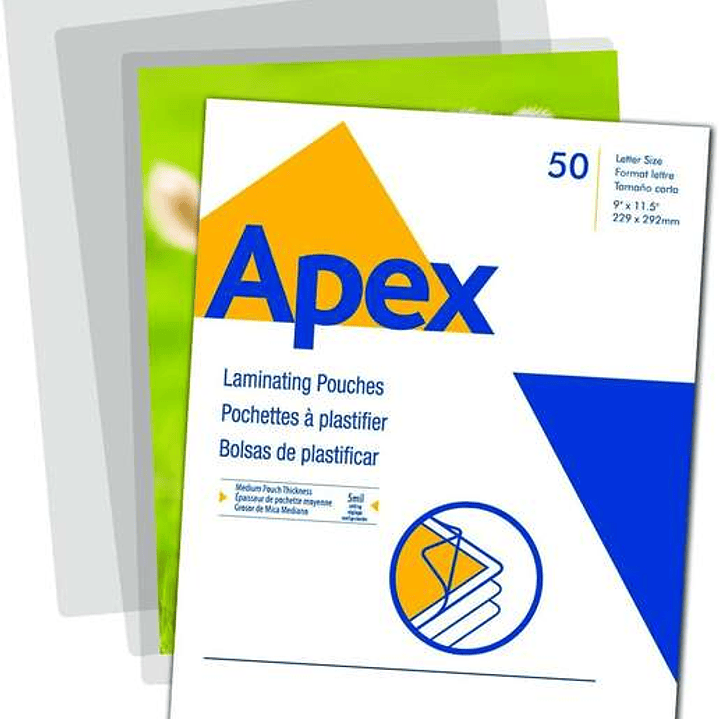 Fellowes Apex Pack de 100 Fundas para Plastificar A3 - 125 Micras - Acabado Alta Calidad - Transparente 1