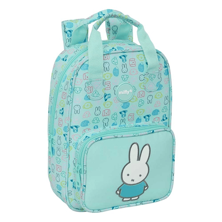 Safta Miffy Friends Mochila Infantil - Bolsillo Frontal - Tarjeta ID - Hombreras Acolchadas - Material Reciclado - Resistente al Agua - 4.5L - 200x80x 1