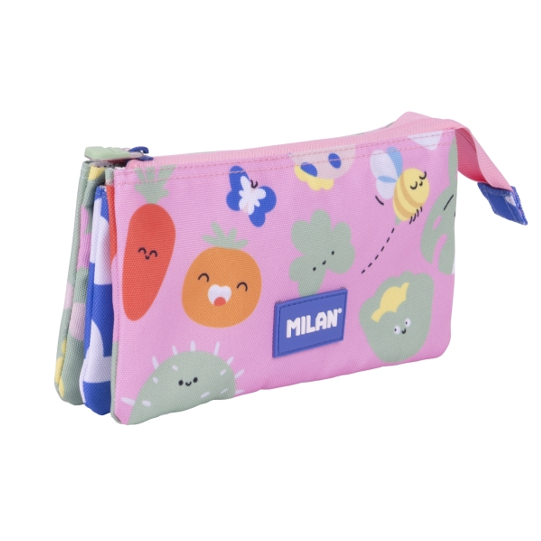 Milan Green and Grow Estuche Portatodo - 5 Compartimentos - 22x12x4cm - Multicolor 1