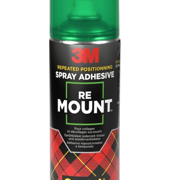 Scotch Remount Adhesivo en Spray 400ml - Union Temporal y Flexible - No Permanente - Color Transparente 1