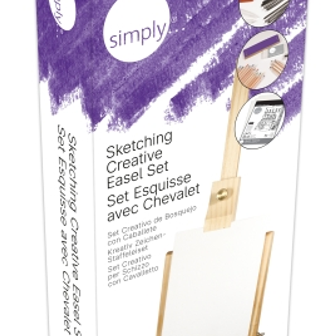 Daler Rowney Simply Pack de 59 Piezas - Set Creativo de Esbozo - Caballete - Colores Surtidos 1