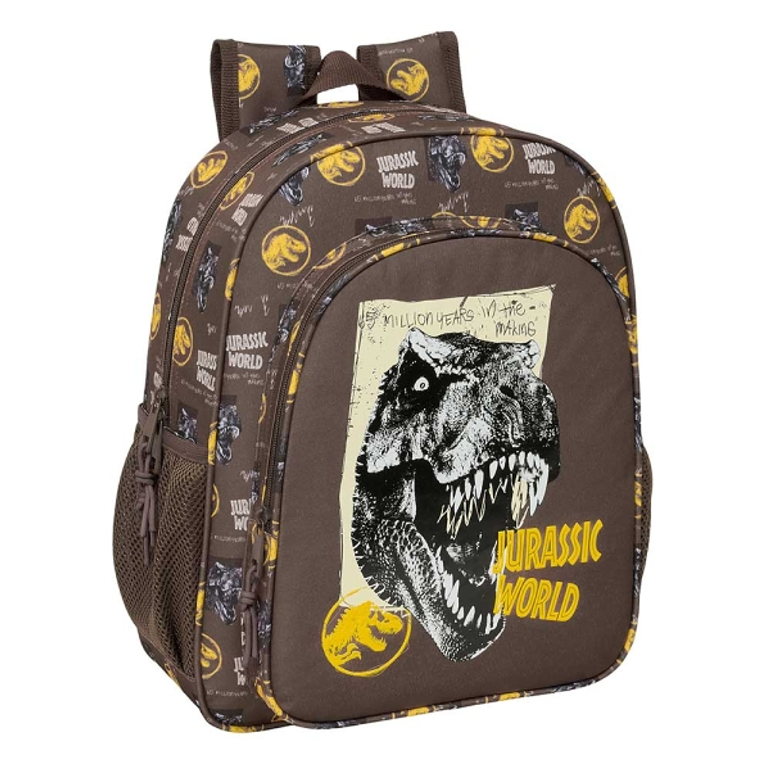 Safta Jurassic World Mochila - Adaptable a Carro - Portabotellas - Tirador Doble - Hombreras Ergonomicas - Espalda Acolchada - Bolsillo Frontal - Asa  1