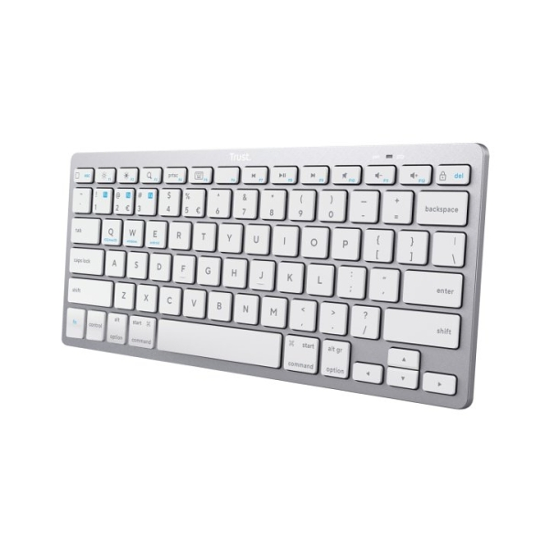 Trust Mini Teclado Ultrafino Inalambrico - Conectividad Bluetooth 4.0 - Idioma Español - Color Gris 1