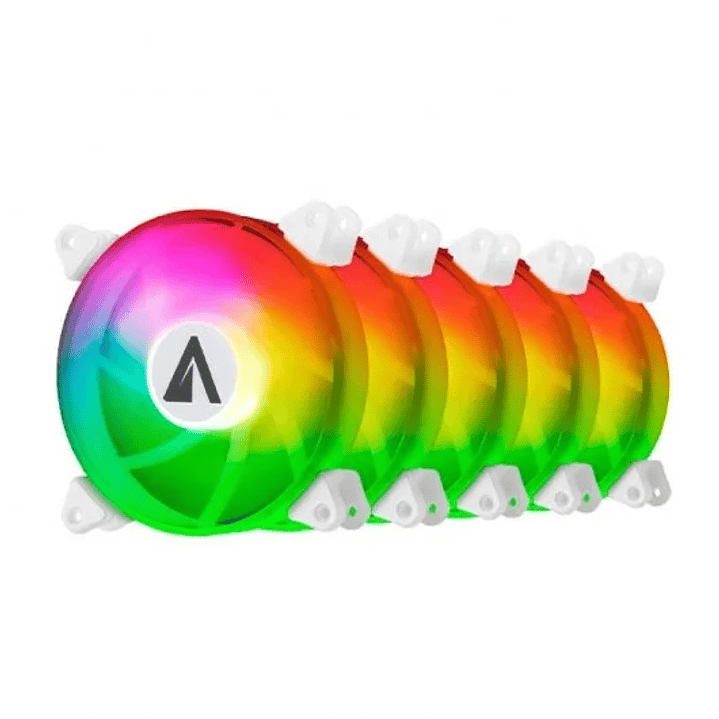 Abysm Gaming Arclight Pack de 5 Ventiladores 120mm con Iluminacion ARGB - Velocidad Max. 1500rpm - Incluye Controlador y Mando a Distancia 1