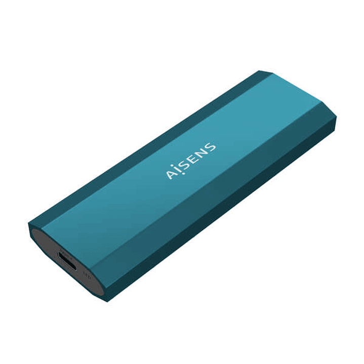 Aisens Caja Externa M.2 (NGFF) - SATA/NVMe a Usb3.1 Gen2 - Color Azul 1
