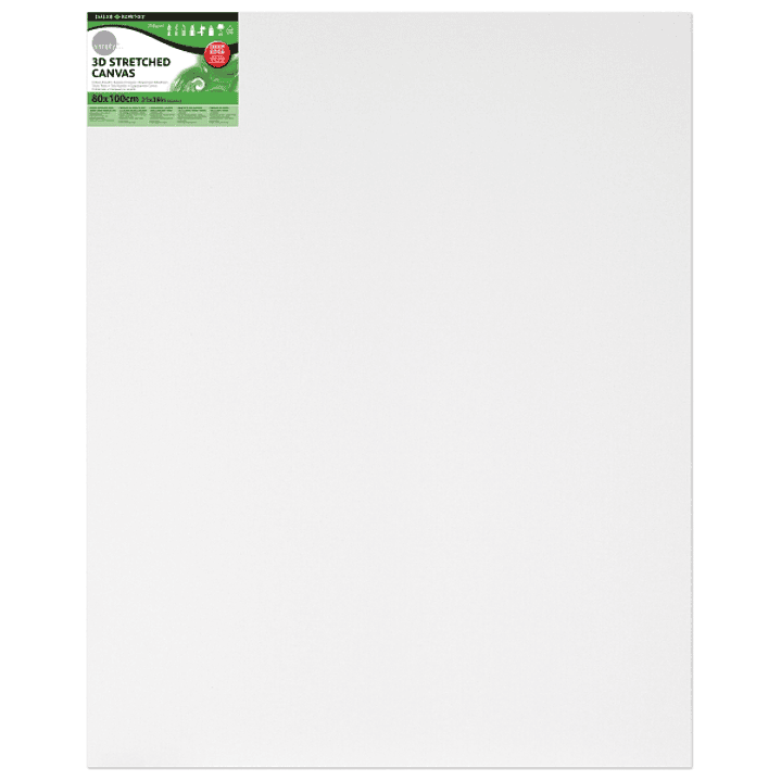 Daler Rowney Simply Bastidor Entelado 3D - 60x100cm - Imprimacion Triple - Grano Medio - 100% Algodon sin Acido - 250g - Color Blanco 1