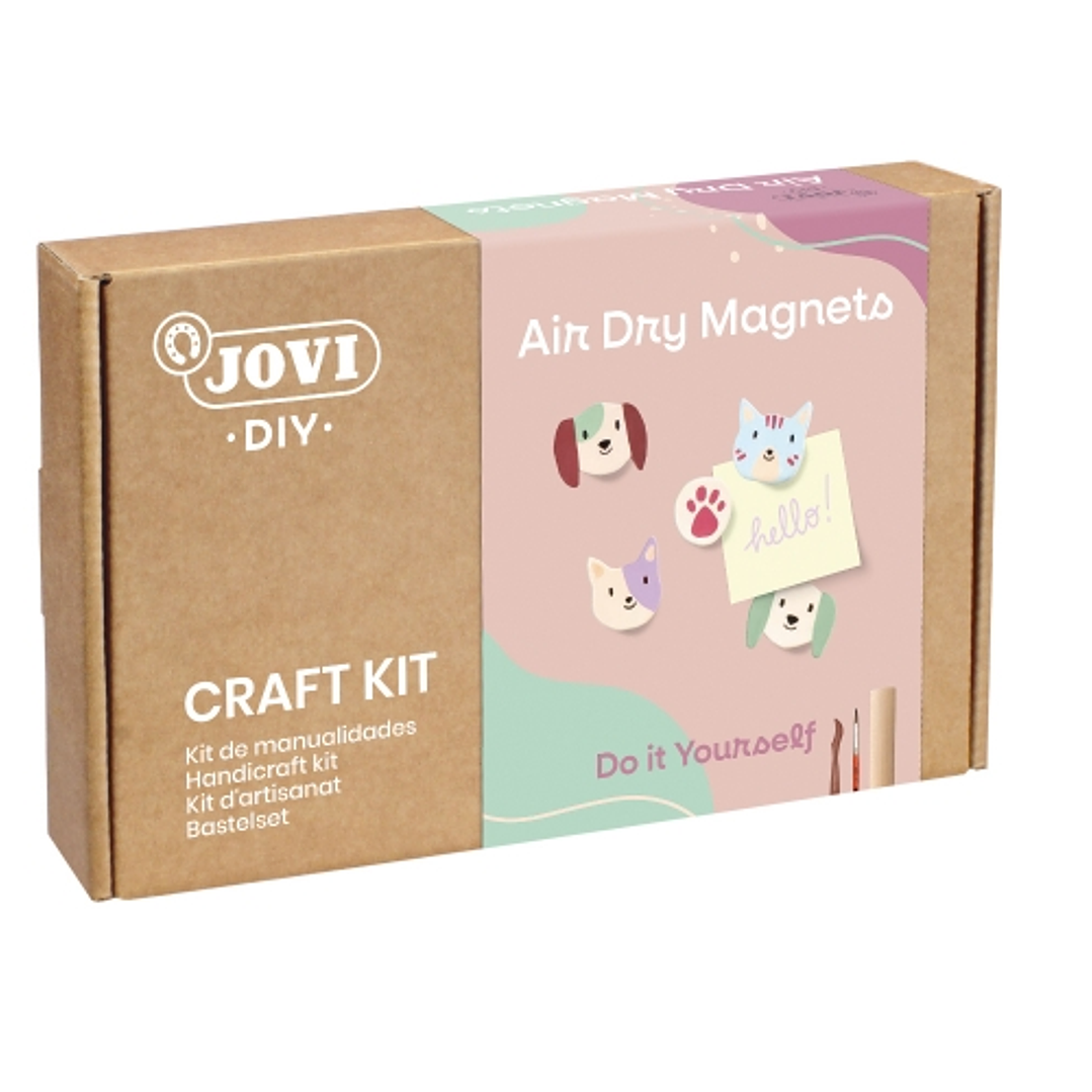 Jovi Diy Kit de Manualidades para Hacer Imanes con Pasta Endurecible Air Dry - Instrucciones Paso a Paso - Enlace a Video Tutorial - Incluye Herramien 1