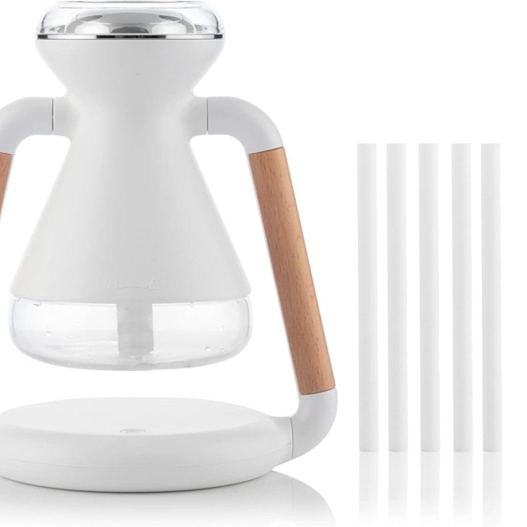 Innovagoods Misvolt Humidificador Difusor de Aromas 3 en 1 - Cargador Inalambrico - Deposito de 230ml - Silencioso - Incluye Cable USB - Apagado Autom 1