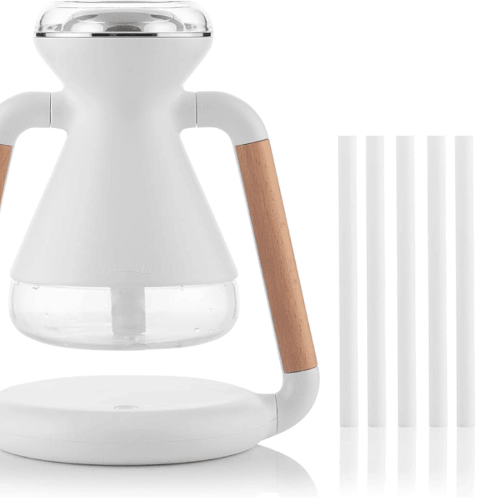 Innovagoods Misvolt Humidificador Difusor de Aromas 3 en 1 - Cargador Inalambrico - Deposito de 230ml - Silencioso - Incluye Cable USB - Apagado Autom 1