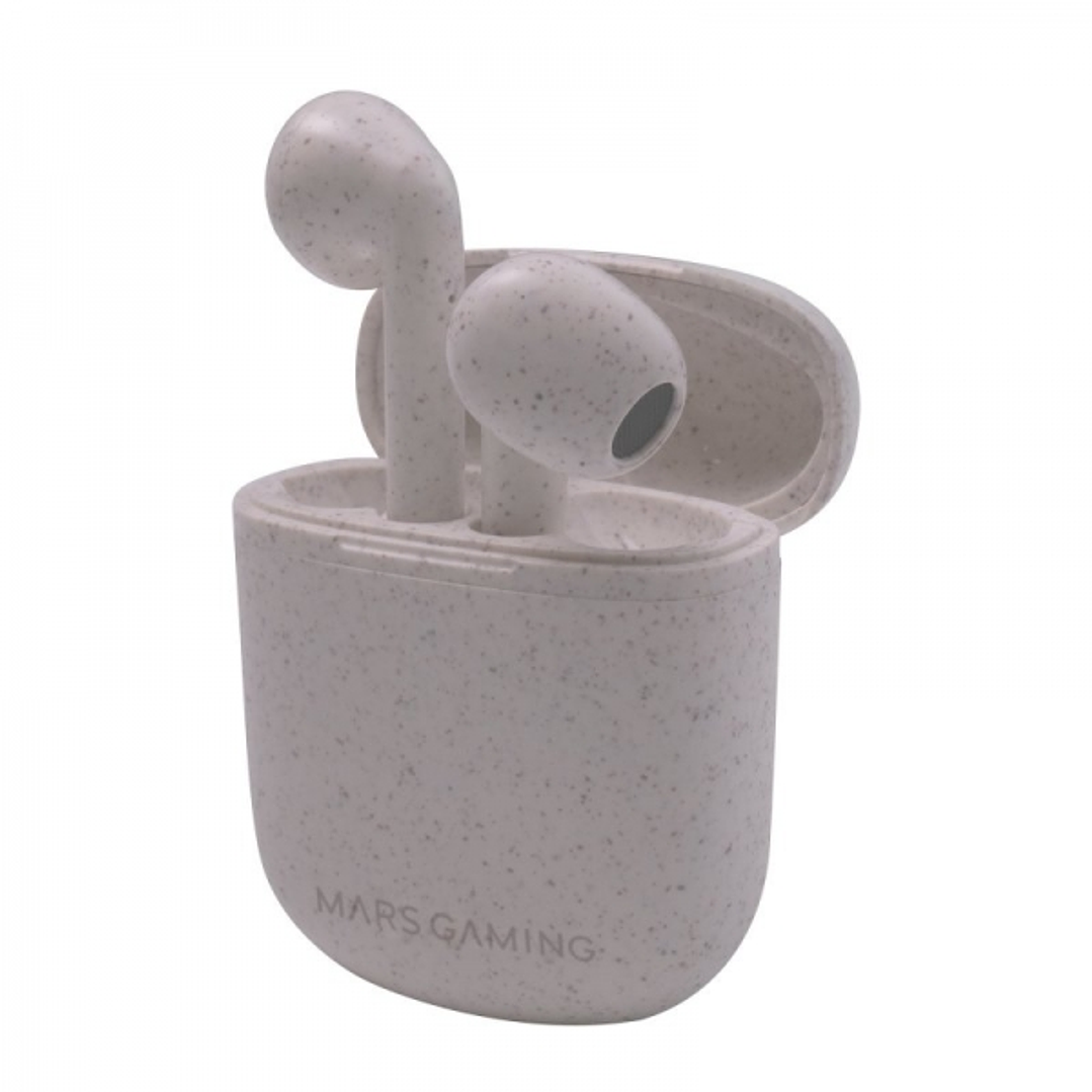 Mars Gaming MHI-ECO Auriculares TWS Ecologicos - Materiales Sostenibles - Bluetooth 5.1 - Sonido Alta Fidelidad - 20h Autonomia - Microfono Anti-Ruido 1