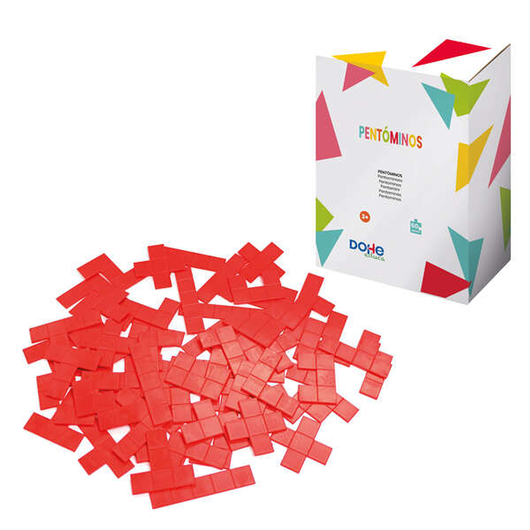Dohe Coleccion de Pentominos - 12 Piezas - Ideal para Trabajar Formas y Orientacion Espacial - Recomendado para Primaria 1