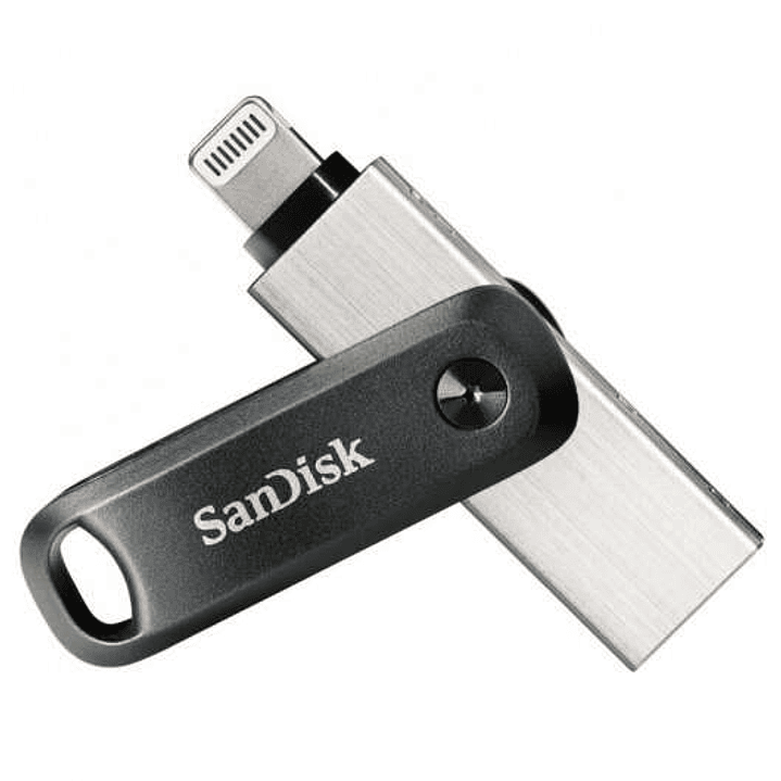 Sandisk IXpand Go Memoria USB 3.0 y Lightning 64GB - Diseño Metalico/Plastico - Color Acero/Negro (Pendrive) 1