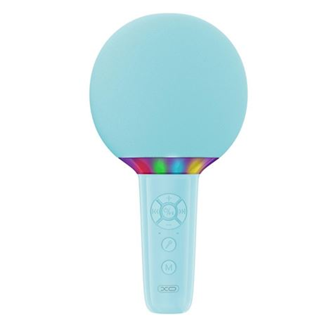 XO BE50 Microfono Inalambrico - Karaoke - 5W - Bluetooth 5.3 - Iluminacion LED - Autonomia Máxima 3h - Color Azul 1