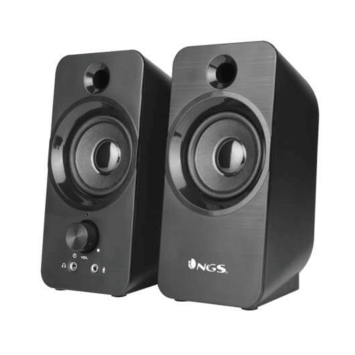 NGS Altavoces Multimedia USB 2.0 12W - Conexion Jack 3.5mm - Controles en Altavoz 1