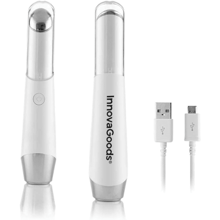 Innovagoods Therey Masajeador de Ojos Antiedad 3 en 1 - Bateria 300mAh - Fototerapia - Termoterapia - Vibracion - Recargable - Bateria 300mAh - Apagad 1