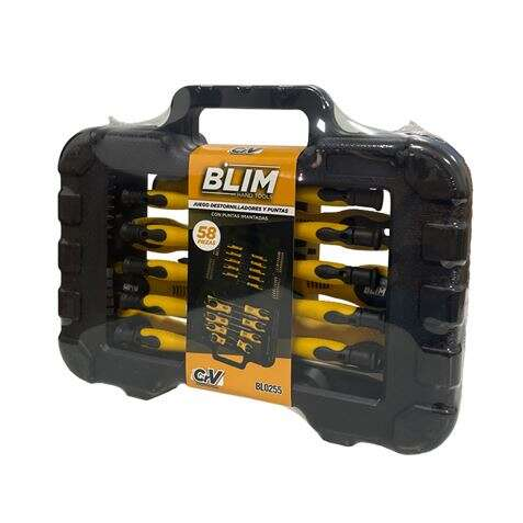 Blim Juego 58 Piezas Destornilladores y Puntas 1