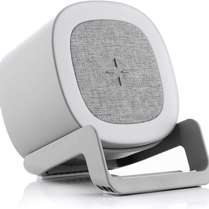 Innovagoods Souwis Cargador Inalambrico para Smartphone - Potencia 10W - Altavoz Bluetooth - Boton Tactil - Lampara LED - 35 Lumenes - Antideslizante  1