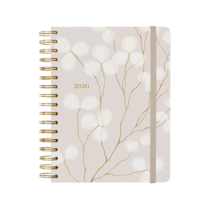 Finocam Optimal Agenda de Espiral Internacional - Anual 2026 - Planificador - Cierre de Goma - Formato 1/4 - 155x215mm - Semana Vista Horizontal - Tem 1