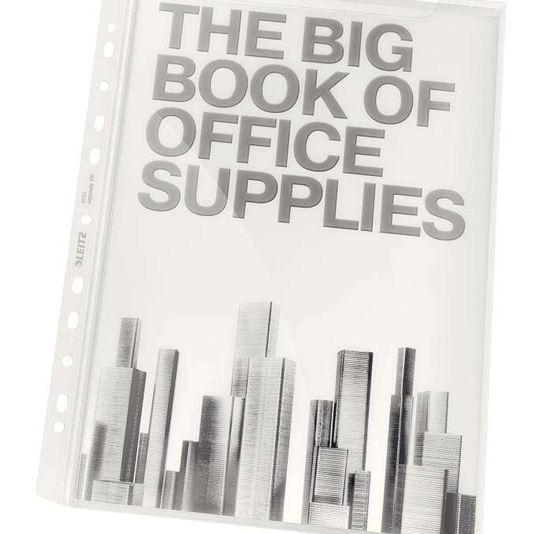 Leitz Pack de 5 Fundas Fuelle Premium Expansible Polipropileno A4 18micras - Gran Capacidad de hasta 200 Hojas A4 - Transparente 1