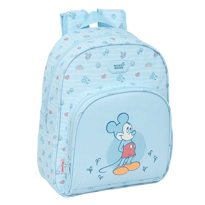 Safta Mickey Mouse Baby Mochila Infantil - Adaptable a Carro - Portabotellas - Hombreras Ergonomicas - Bolsillo Frontal - Asa Superior para Manejo - 9 1