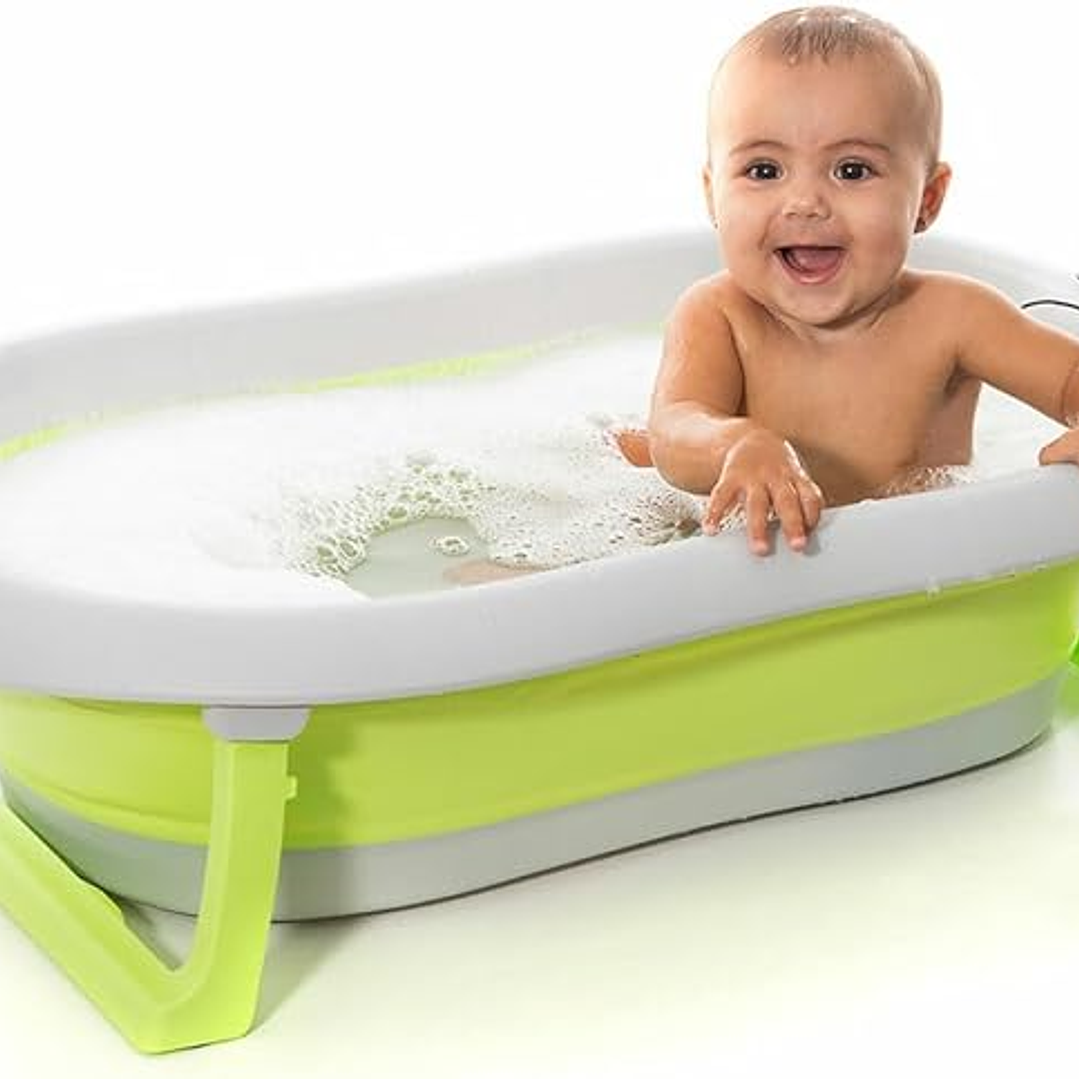Innovagoods Fovibath Bañera Plegable Evolutiva - Capacidad 38L - Soporta hasta 30kg - Termometro Digital con Sensor - Antideslizante - Facil Limpieza  1