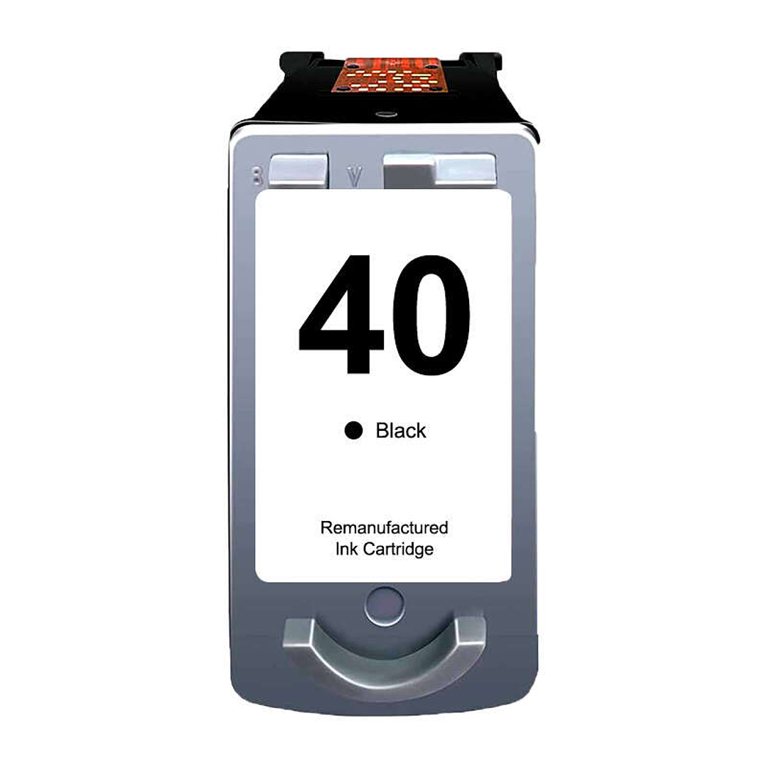 Canon PG40/PG50/PG37 Negro Cartucho de Tinta Remanufacturado - Muestra Nivel de Tinta - Reemplaza 0615B001/0615B042/0616B001/2145B001 1