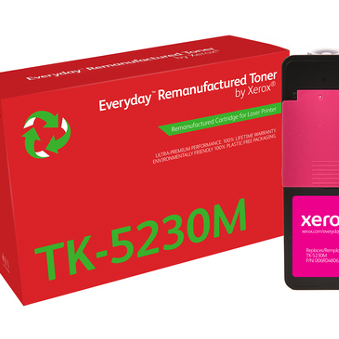 Xerox Everyday Kyocera TK5220/TK5230 Magenta Cartucho de Toner Remanufacturado - Reemplaza 1T02R9BNL1/1T02R9BNL0/TK5220M/TK5230M 1