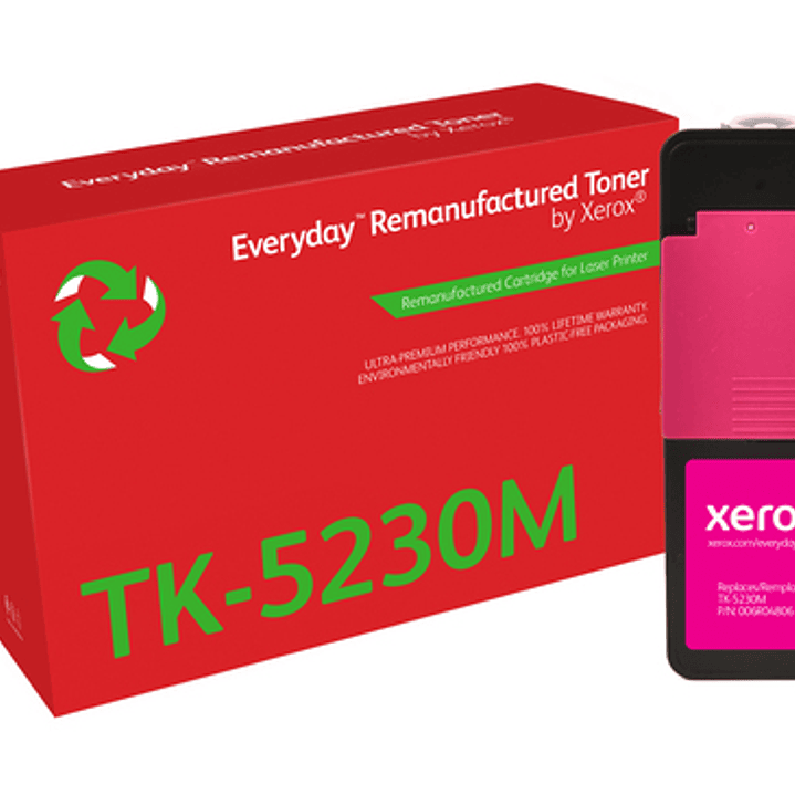 Xerox Everyday Kyocera TK5220/TK5230 Magenta Cartucho de Toner Remanufacturado - Reemplaza 1T02R9BNL1/1T02R9BNL0/TK5220M/TK5230M 1