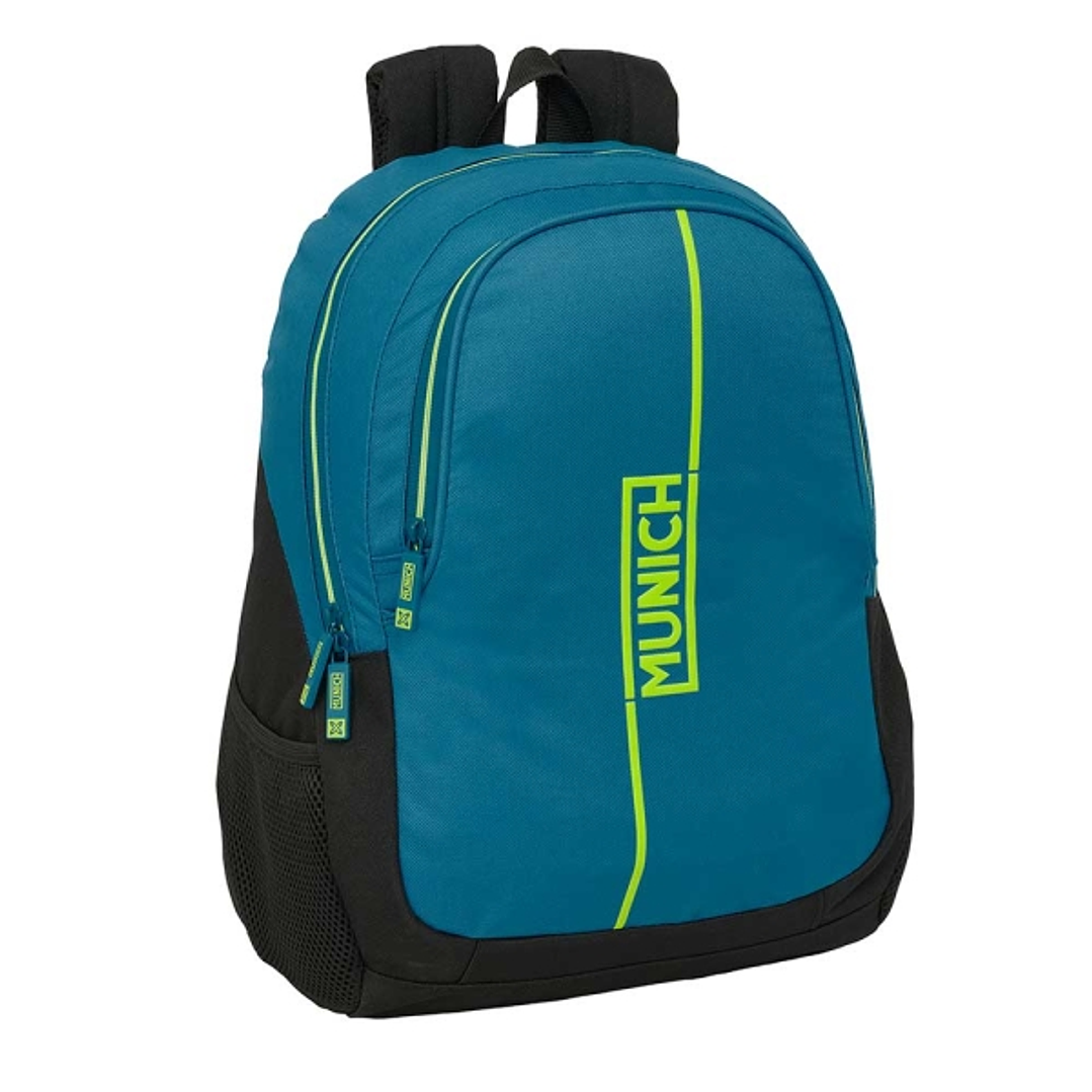 Safta Munich Land Mochila Adaptable a Carro - Portabotellas - Dos Compartimentos Grandes - Tirador Doble - Hombreras Ergonomicas - Asa de Mano - 23L - 1