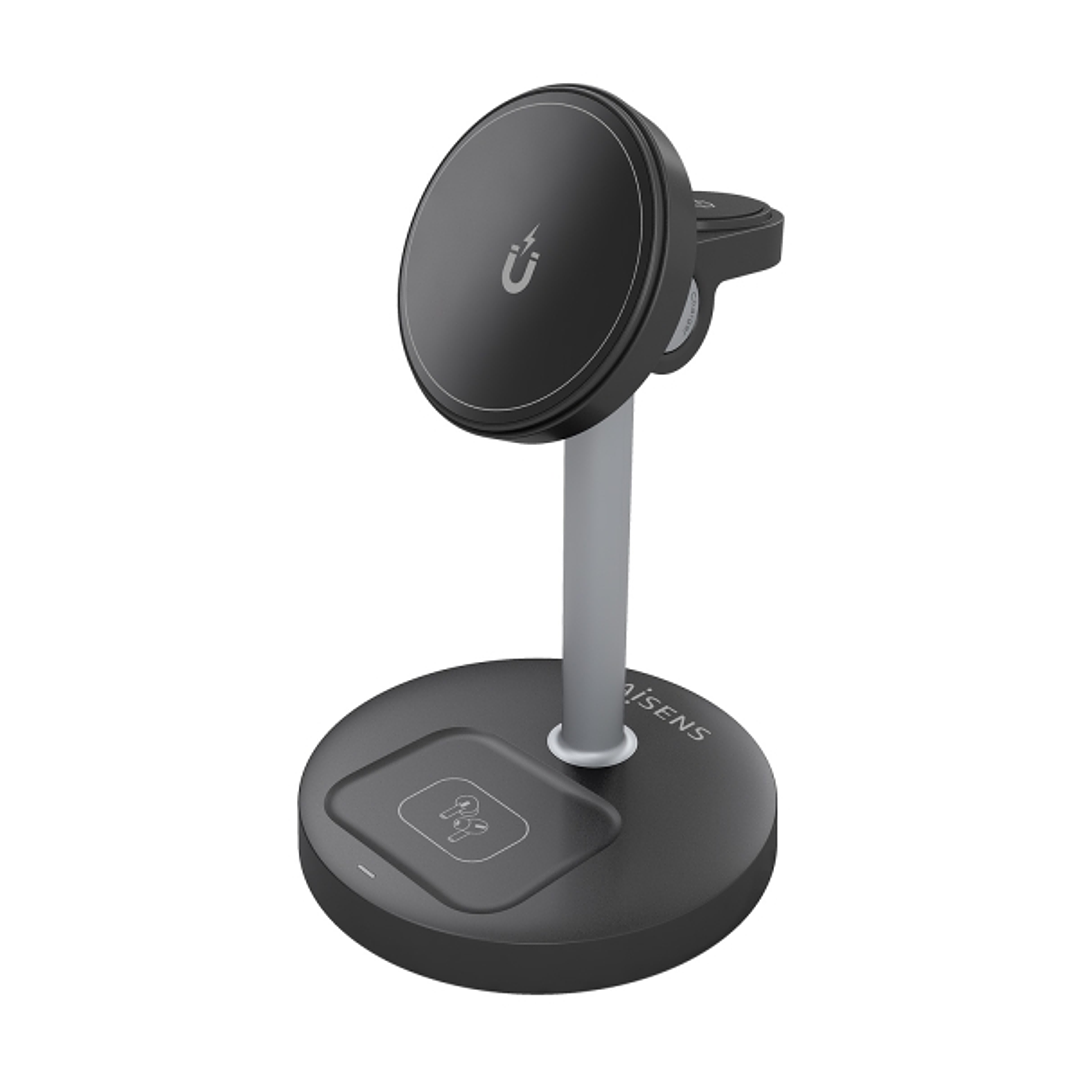 Aisens Cargador Inalambrico 15W - USB-C - Protocolo Qi2 - Moviles, Apple Watch y Auriculares - Proteccion Contra Sobretension, Sobretemperatura y sobr 1