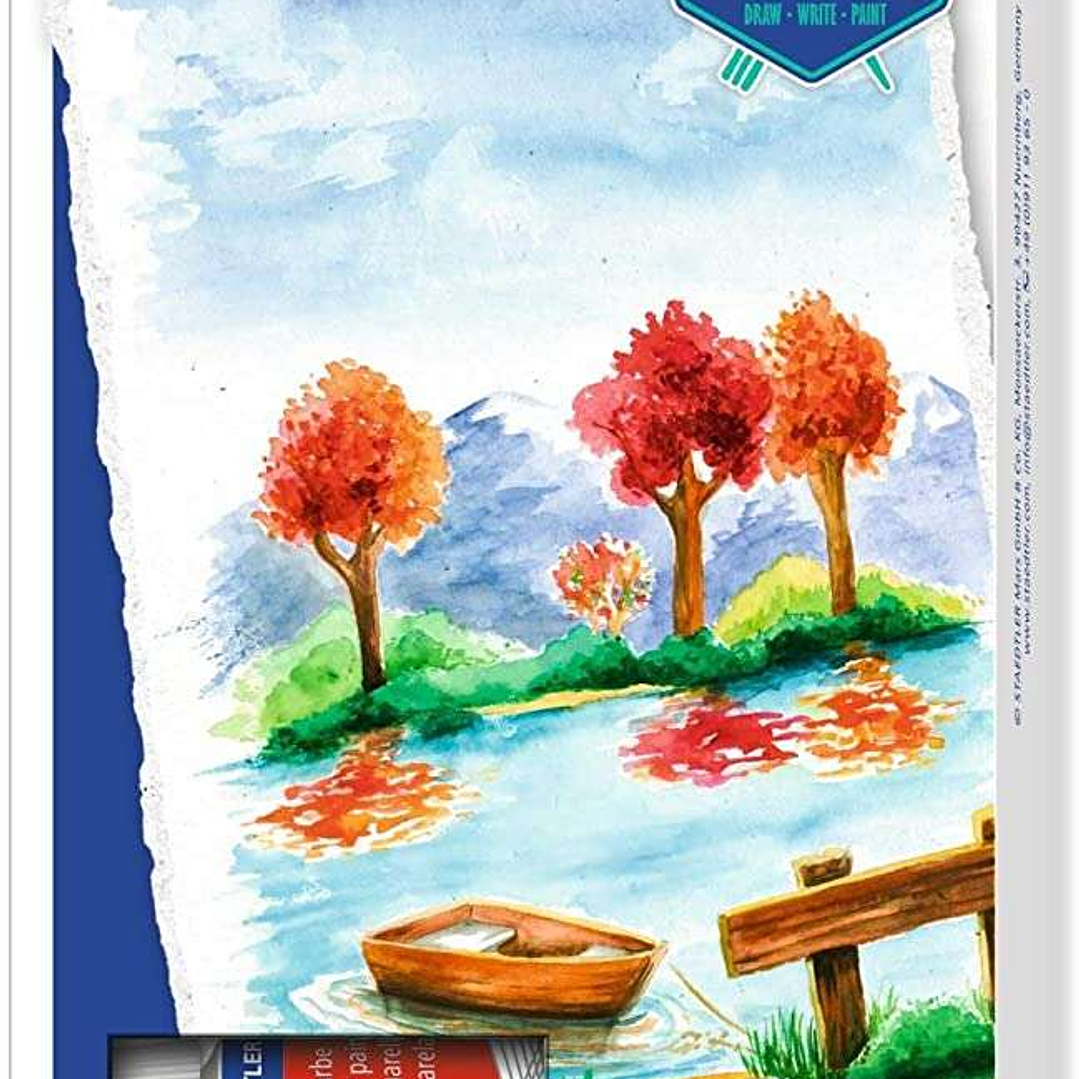 Staedtler Pack de 12 Tubos de Acuarela 12ml - Colores Brillantes  - Usar en Papel Acuarela o Cartulina - Colores Surtidos 1