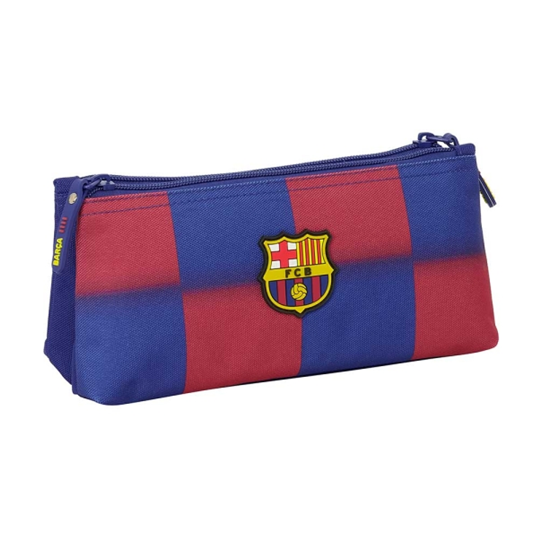 Safta F.C.Barcelona Portatodo de 2L - 2 Compartimentos - Cierre de Cremallera - 22x10x8cm - Color Rojo y Azul 1