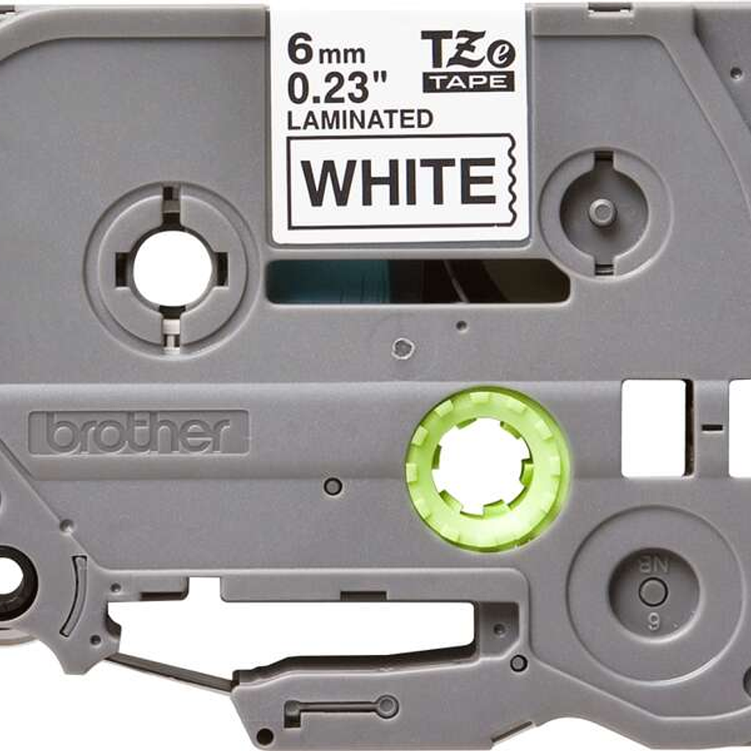 Brother TZe211 Cinta Laminada Original de Etiquetas - Texto negro sobre fondo blanco - Ancho 6mm x 8 metros 1