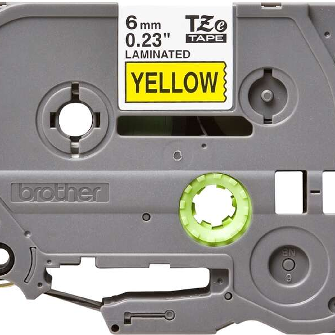 Brother TZe611 Cinta Laminada Original de Etiquetas - Texto negro sobre fondo amarillo - Ancho 6mm x 8 metros 1