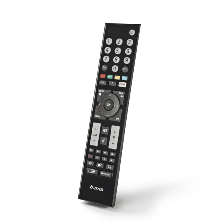 Hama Mando a Distancia para TV Grundig - Alcance 10m - 48 Botones - Acceso Directo a Plataformas de Streaming - 22.4x5x2.1cm - Color Negro 1