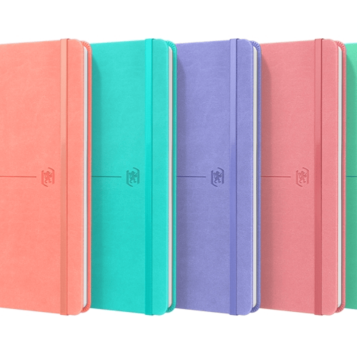 Oxford Signature Cuaderno Cosido Tapa Extradura A5 - 80 Hojas - Tapa Resistente - 1 Linea - Colores Surtidos 1