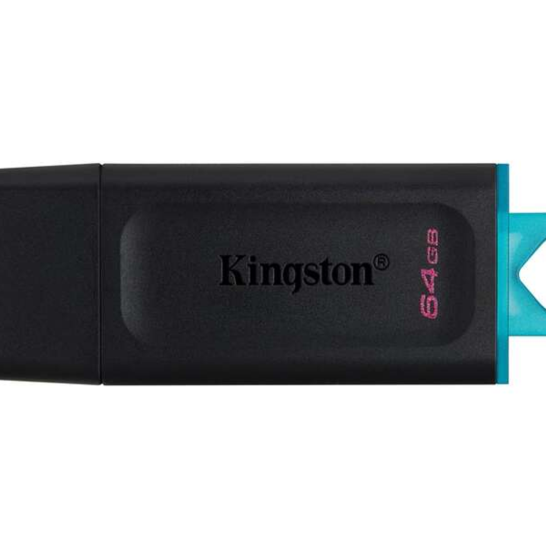 Kingston DataTraveler Exodia Memoria USB 64GB - USB 3.2 Gen 1 - Con Tapa - Enganche para Llavero - Color Negro (Pendrive) 1