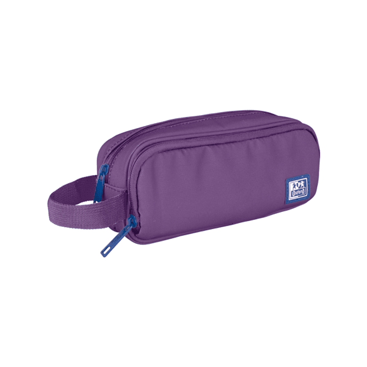 Oxford B-Smart Estuche Portatodo - 3 Compartimentos - Asa Lateral - Fabricado en Material Reciclado - Color Lila 1